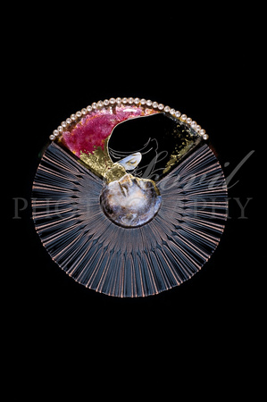 Enamel, copper, pearls. By M Chuduk.